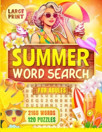 Large Print Summer Word Search for Adults