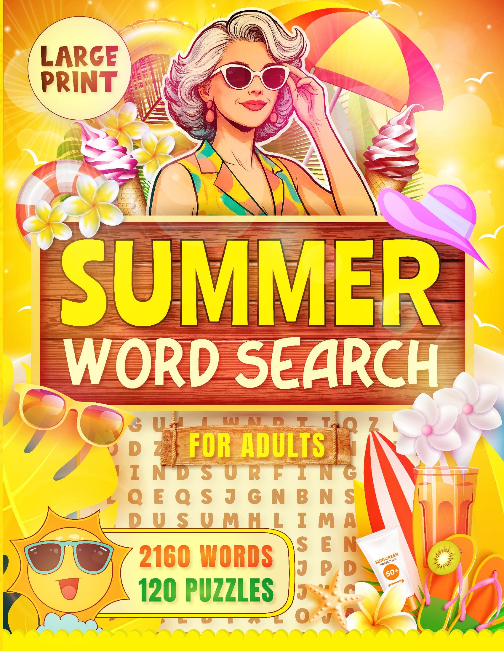 Large Print Summer Word Search for Adults