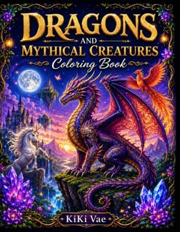Dragons and Mythical Creatures Coloring Book