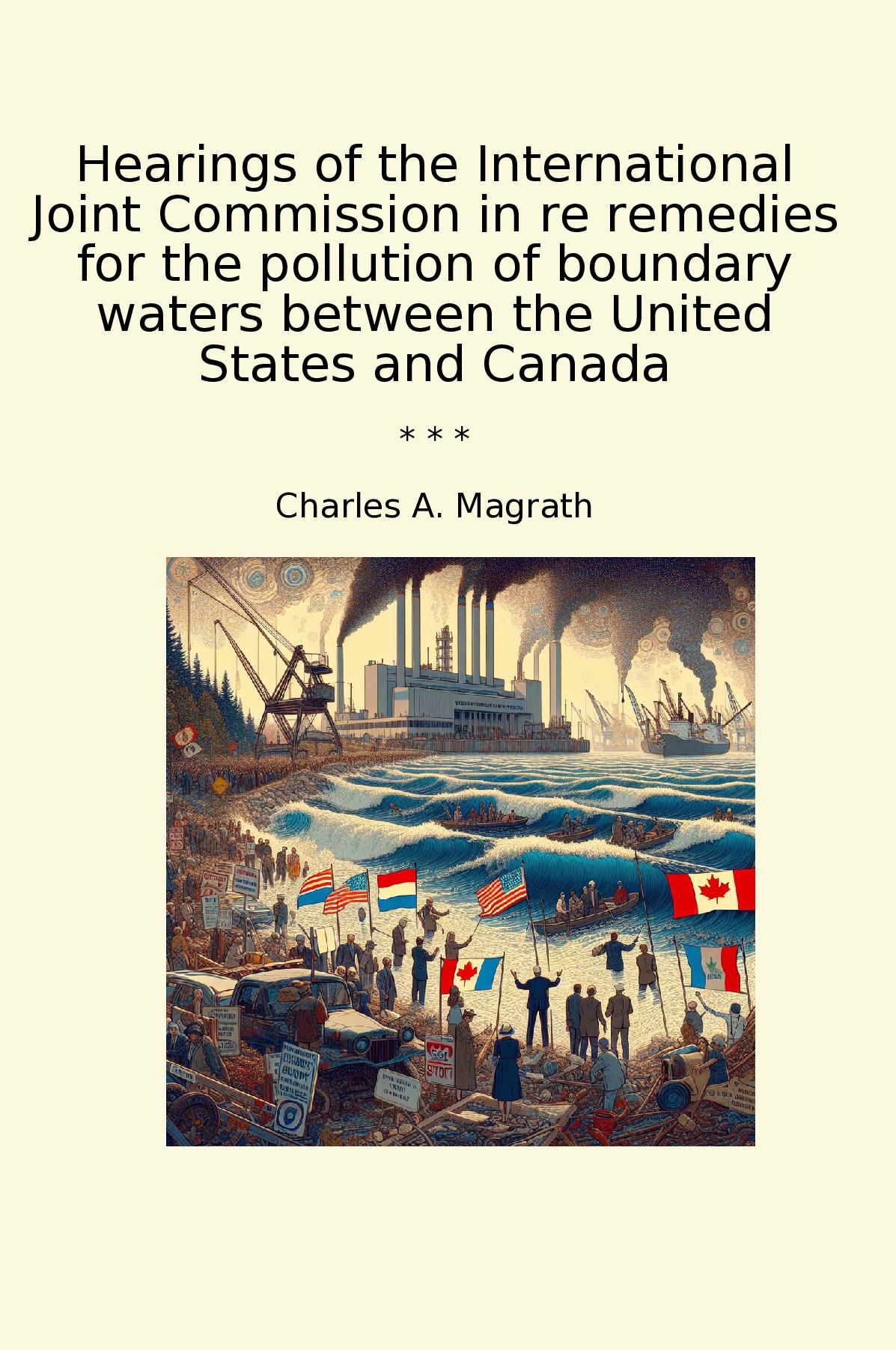 Hearings of the International Joint Commission in re remedies for the pollution of boundary waters between the United States and Canada