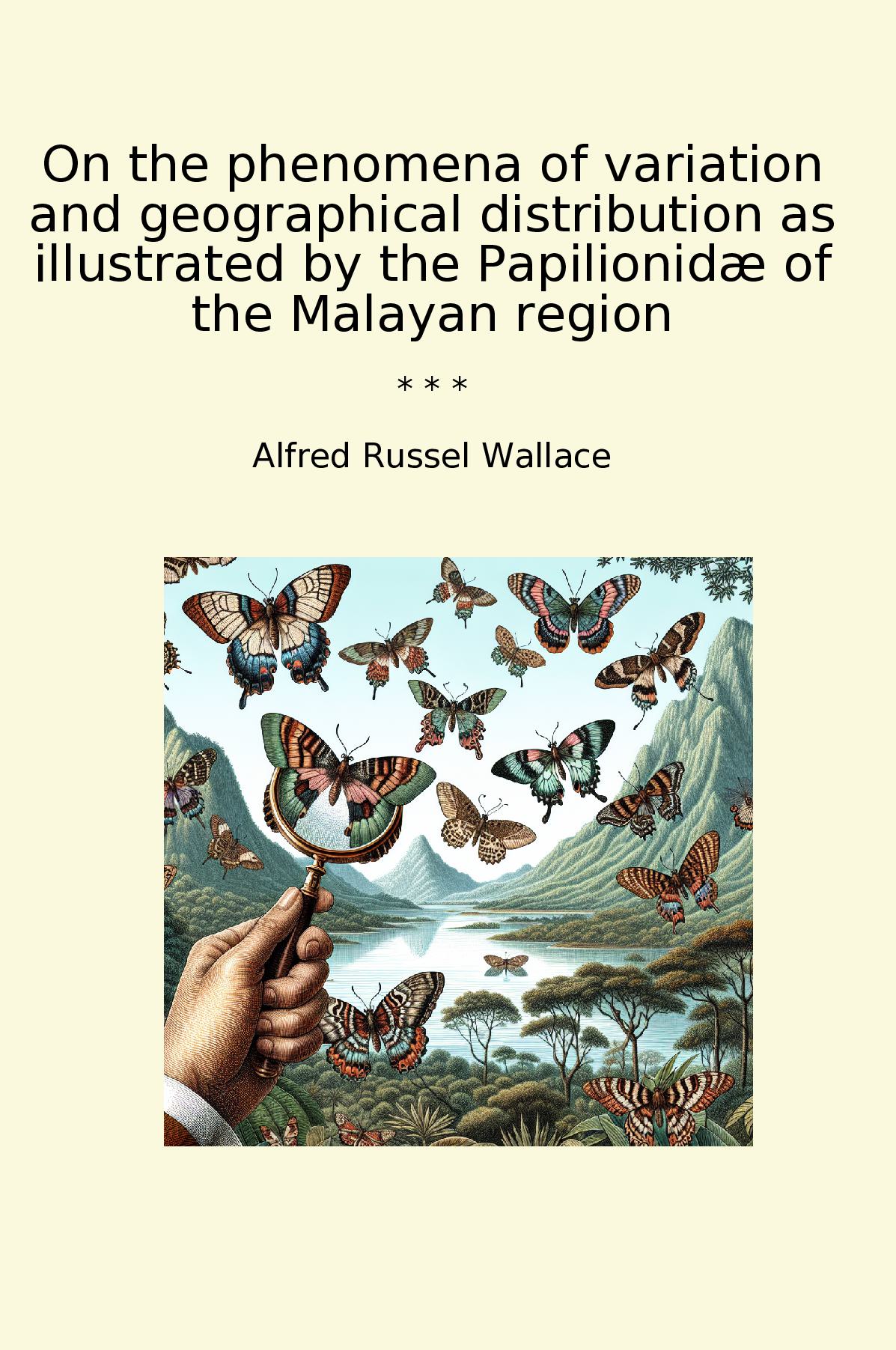 On the phenomena of variation and geographical distribution as illustrated by the Papilionidæ of the Malayan region