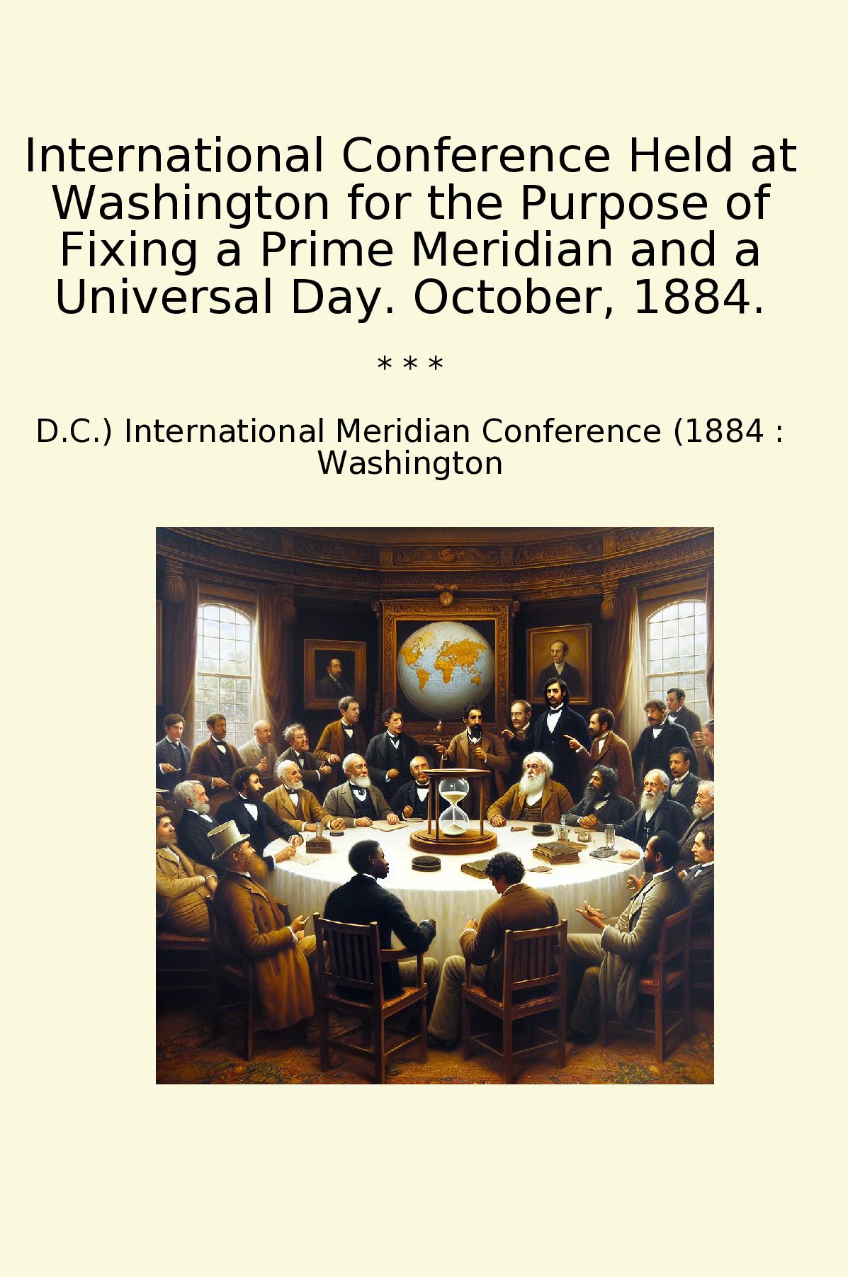 International Conference Held at Washington for the Purpose of Fixing a Prime Meridian and a Universal Day. October, 1884.