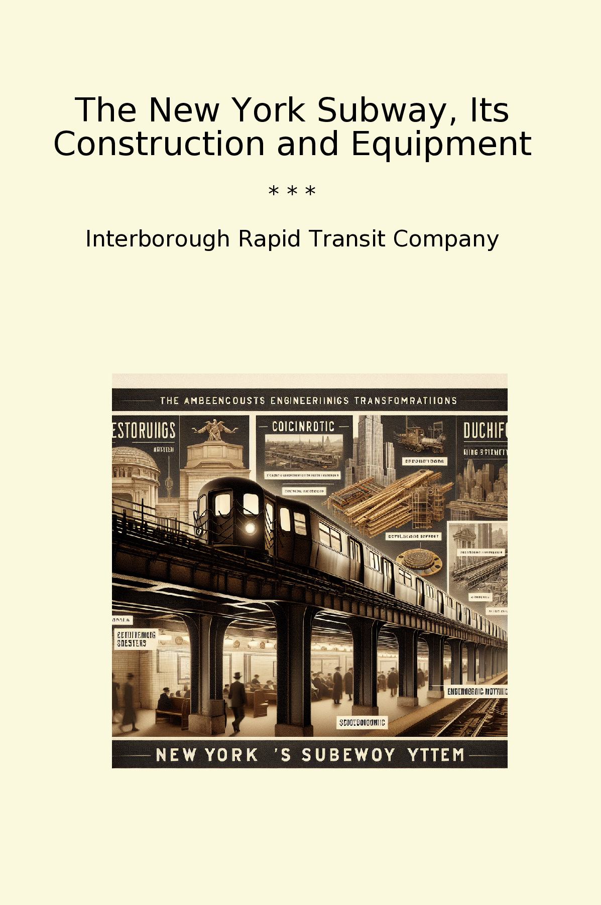 The New York Subway, Its Construction and Equipment