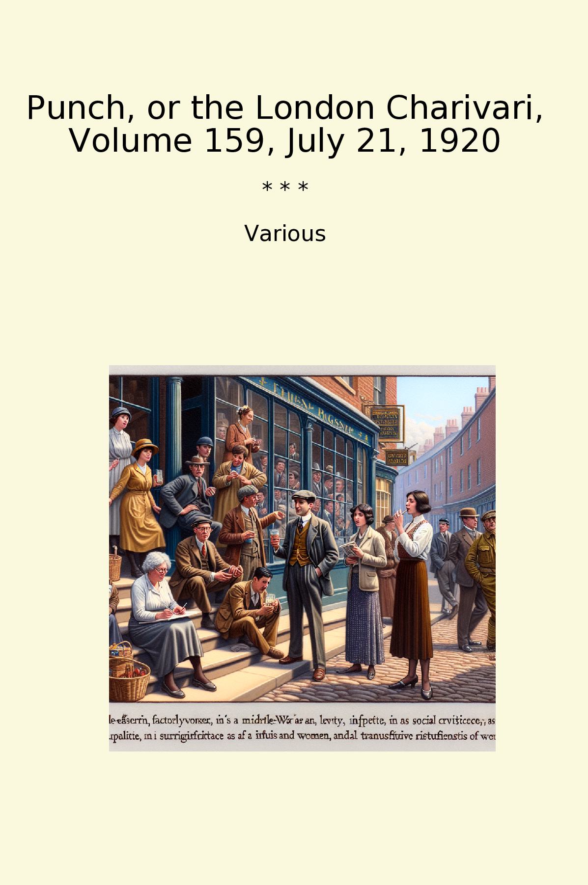 Punch, or the London Charivari, Volume 159, July 21, 1920