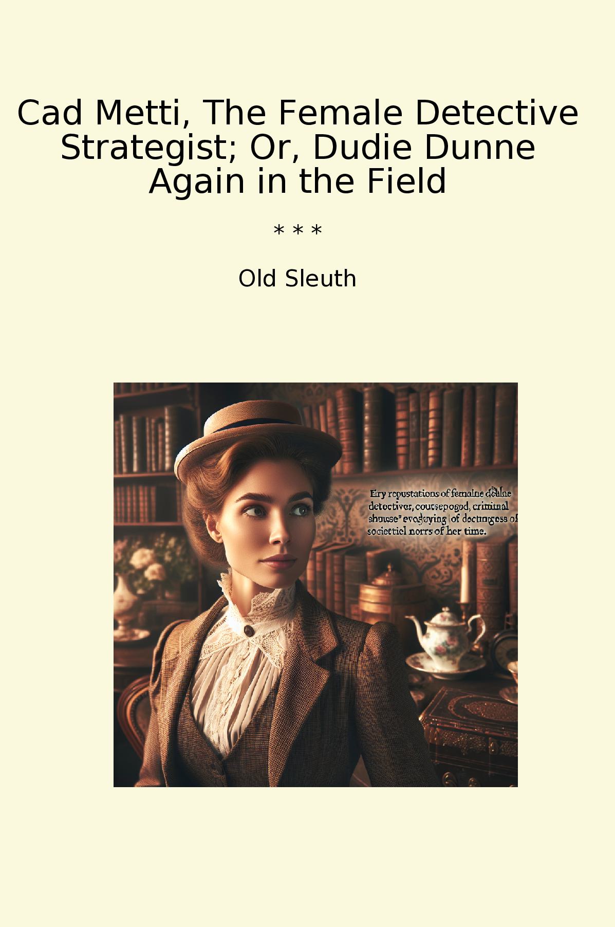 Cad Metti, The Female Detective Strategist; Or, Dudie Dunne Again in the Field