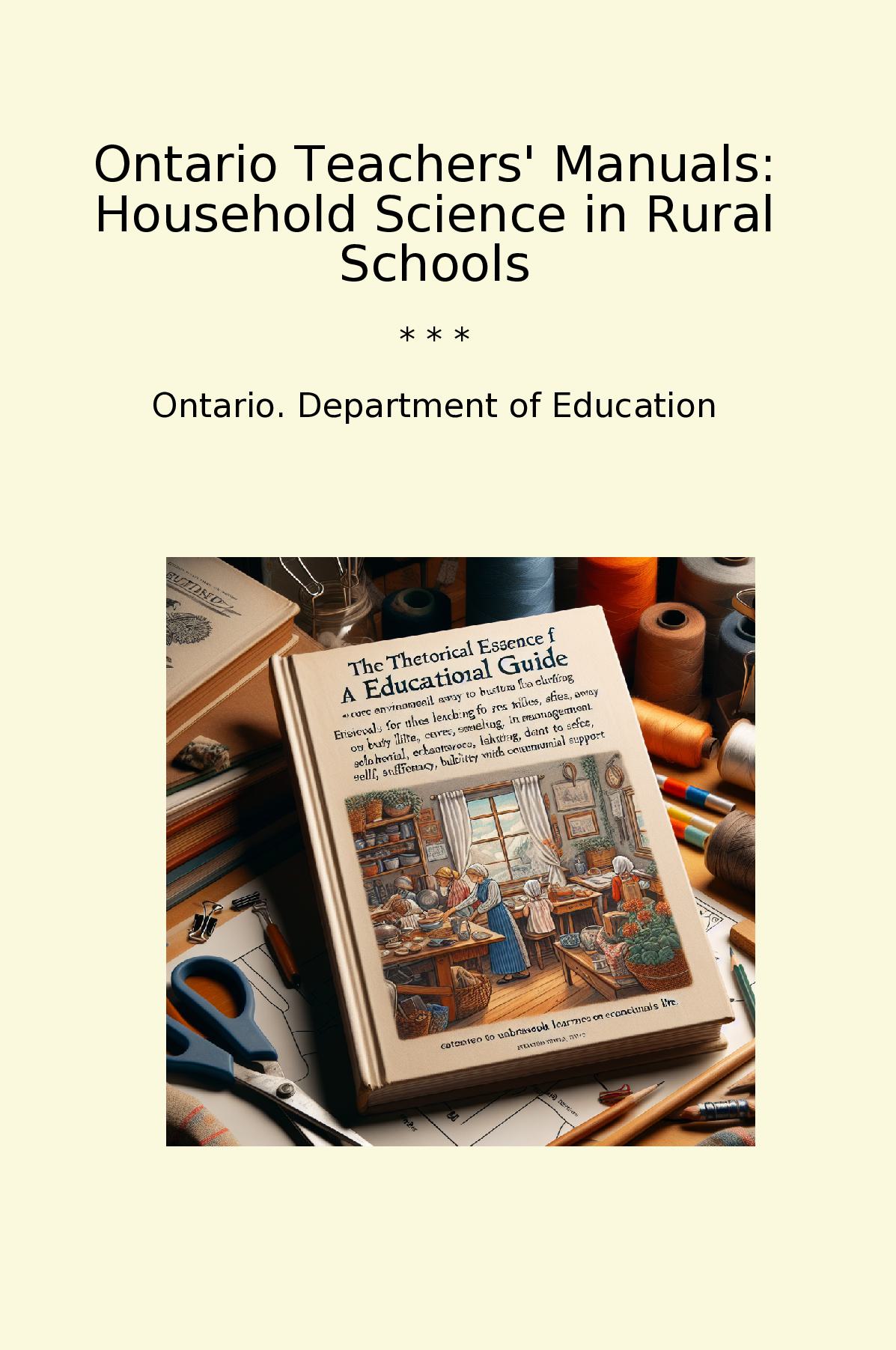 Ontario Teachers' Manuals: Household Science in Rural Schools