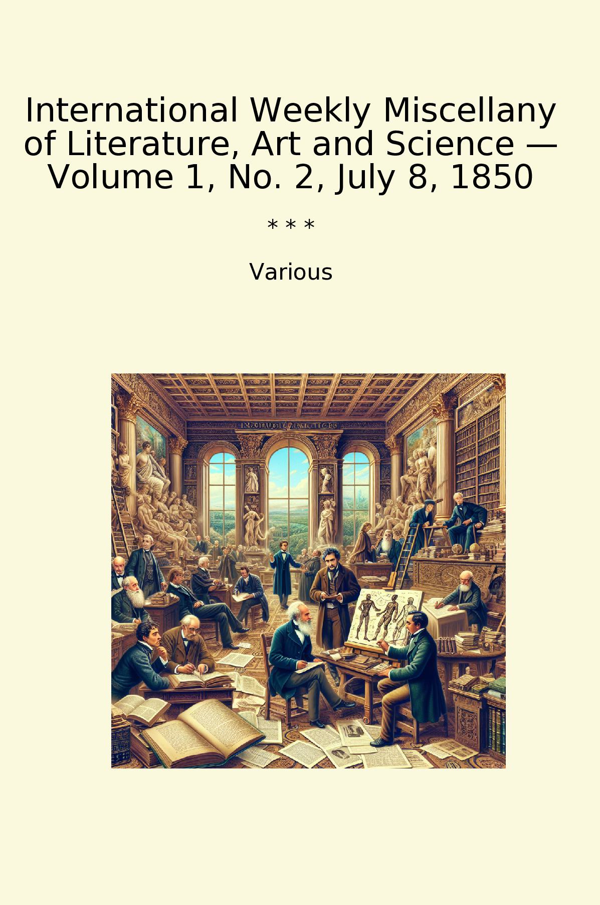 International Weekly Miscellany of Literature, Art and Science — Volume 1, No. 2, July 8, 1850