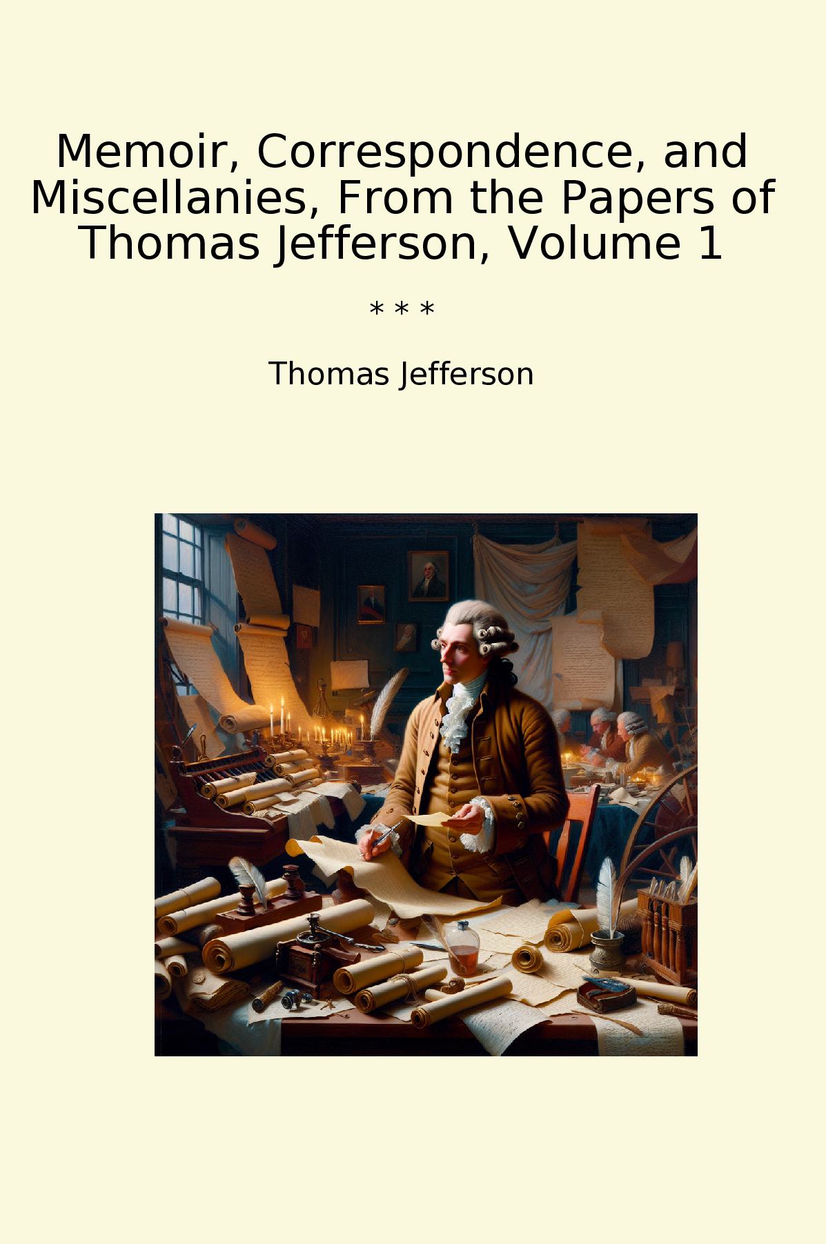 Memoir, Correspondence, and Miscellanies, From the Papers of Thomas Jefferson, Volume 1