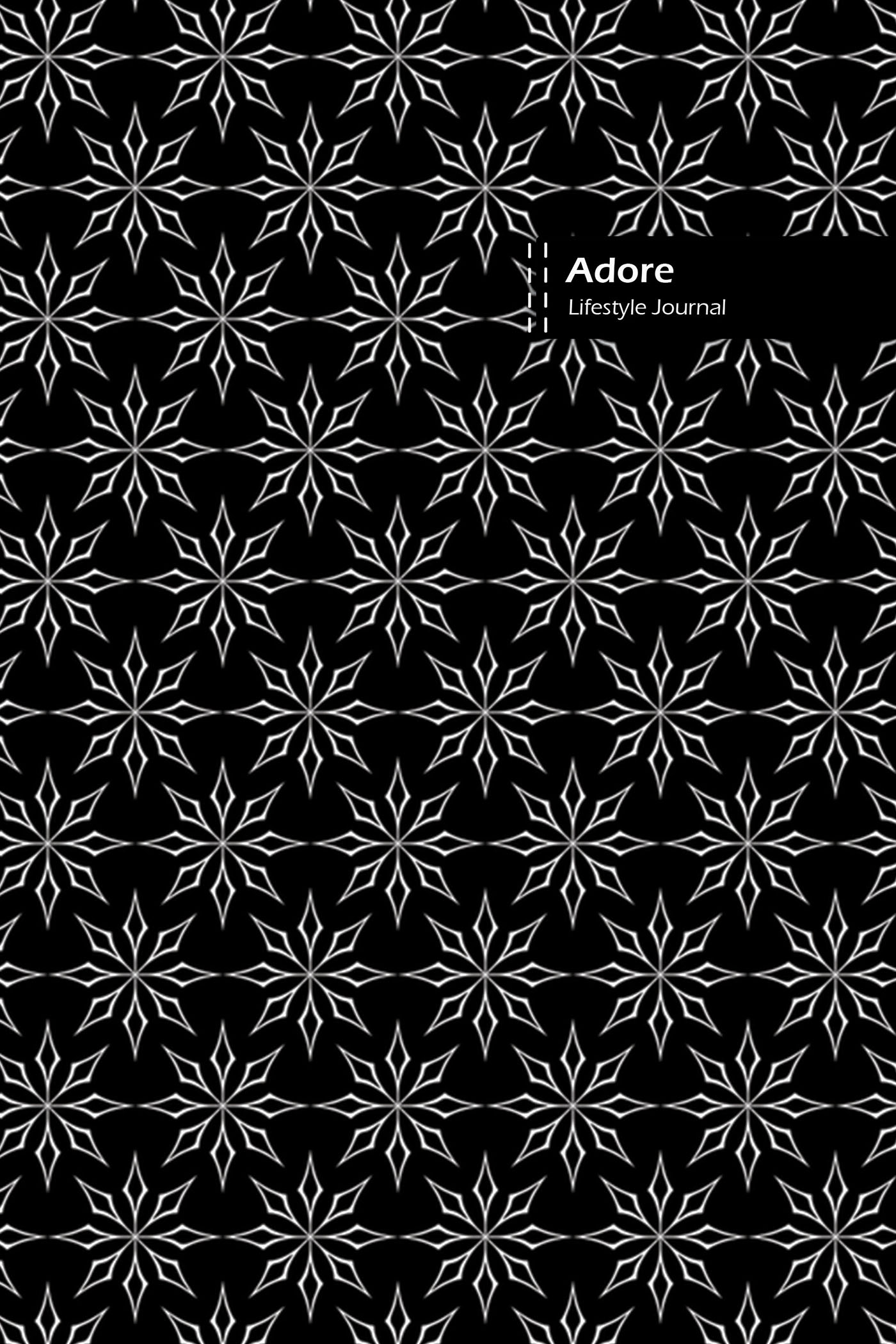 Adore Lifestyle Journal, 180 Pages (90 shts), Wide-ruled Dotted Lines, Spiral Bound, Lay-flat Design, (Black)
