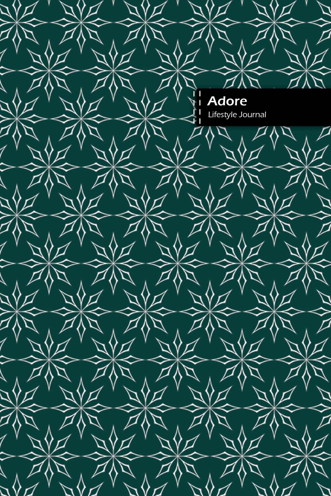 Adore Lifestyle Journal, 180 Write-in Pages (90 shts), Wide-ruled Dotted Lines, Spiral Bound, Lay-flat Design, (Olive)