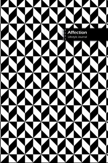 Affection Lifestyle Journal, 180 Write-in Pages (90 shts), Wide-ruled Dotted Lines, Spiral Bound, Lay-flat Design, (Black)