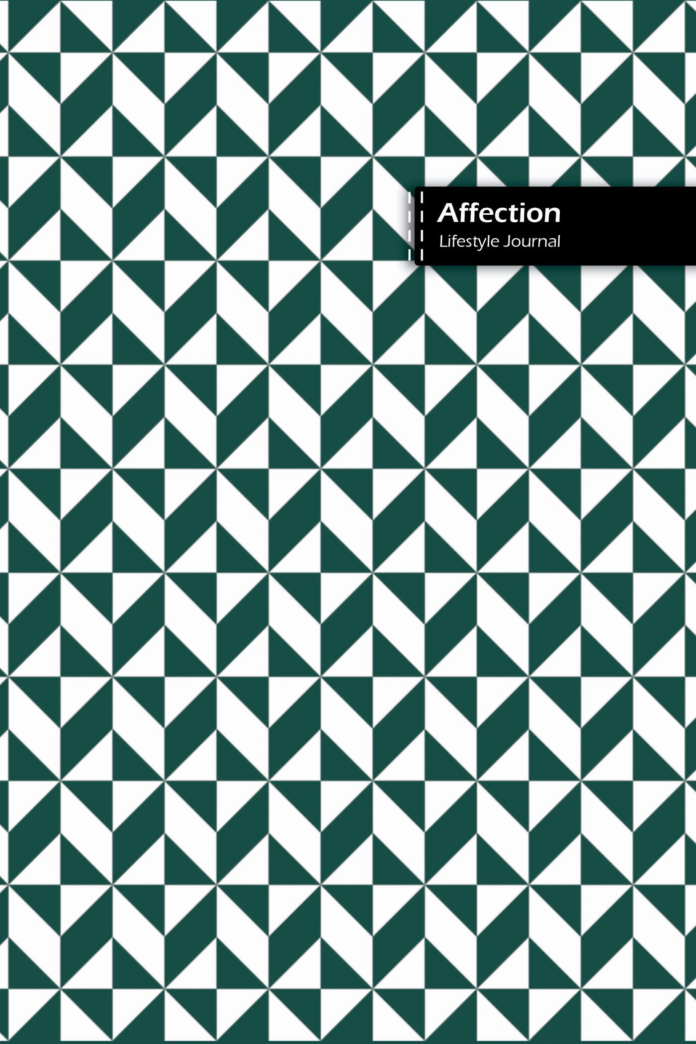Affection Lifestyle Journal, 180 Write-in Pages (90 shts), Wide-ruled Dotted Lines, Spiral Bound, Lay-flat Design, (Olive)