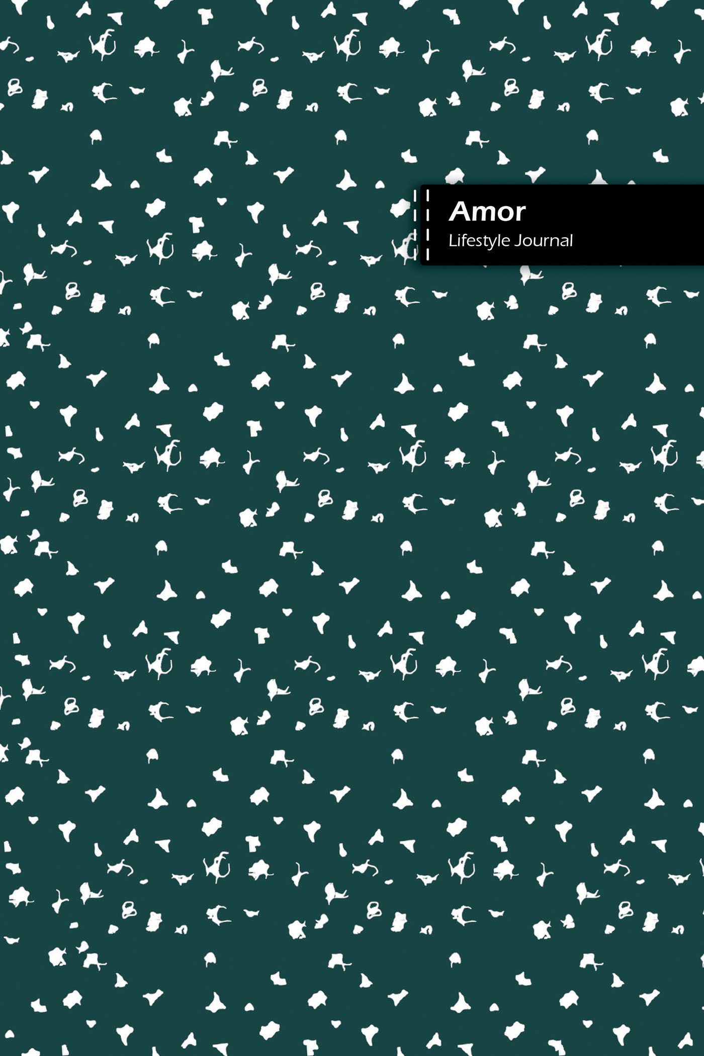 Amore Lifestyle Journal, 180 Pages (90 shts), Wide-ruled Dotted Lines, Spiral Bound, Lay-flat Design, (Olive)