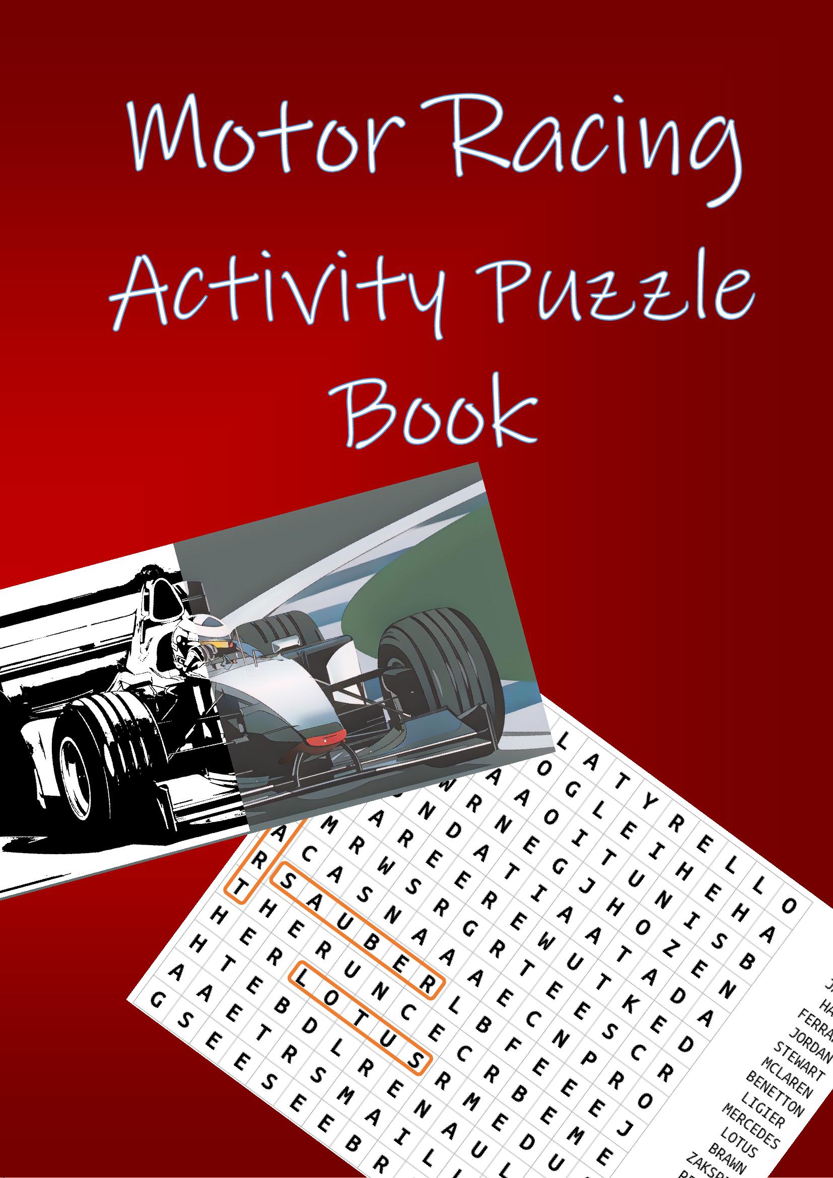 Motor Racing Activity Puzzle Book