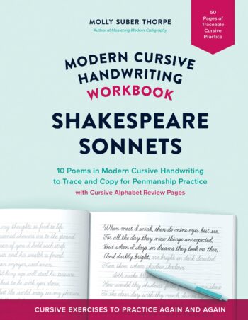 Modern Cursive Handwriting Workbook: Shakespeare Sonnets