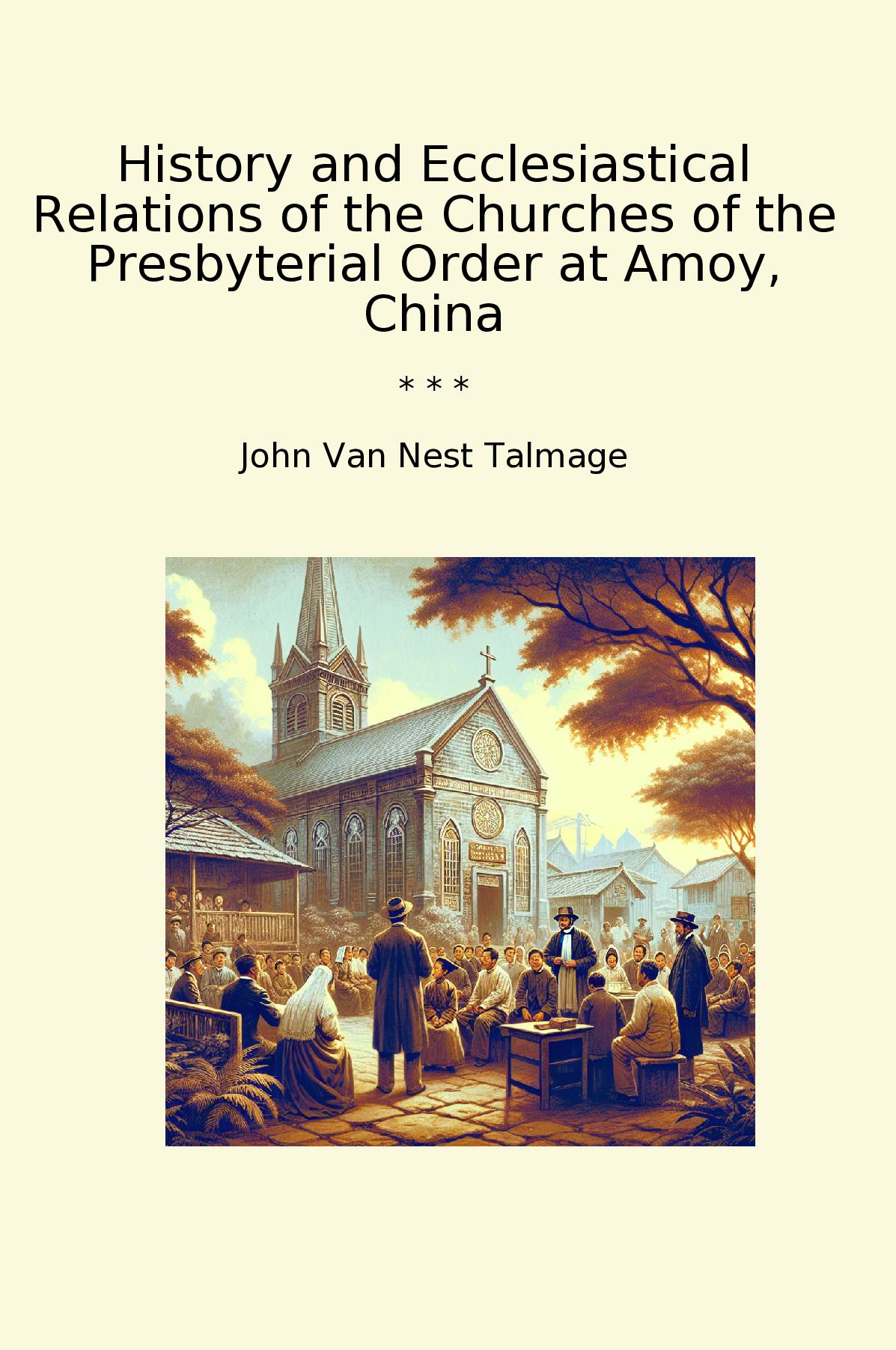 History and Ecclesiastical Relations of the Churches of the Presbyterial Order at Amoy, China
