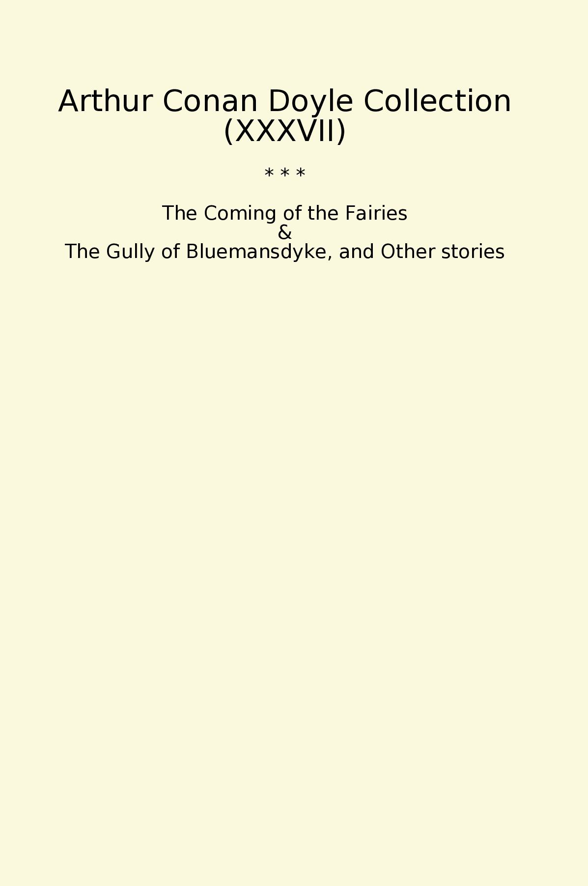 Arthur Conan Doyle Collection (XXXVII)