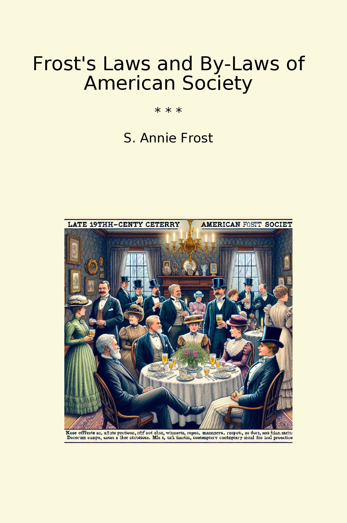 Frost's Laws and By-Laws of American Society
