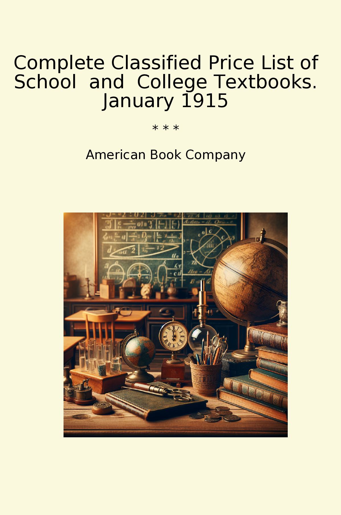 Complete Classified Price List of School and College Textbooks. January 1915