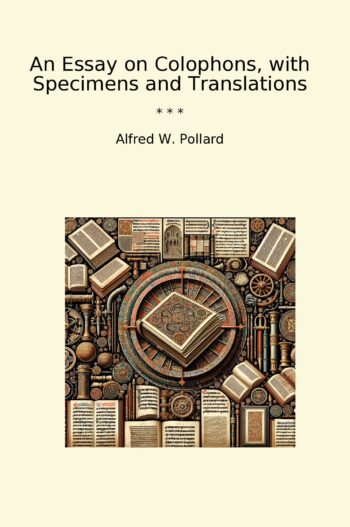 An Essay on Colophons, with Specimens and Translations