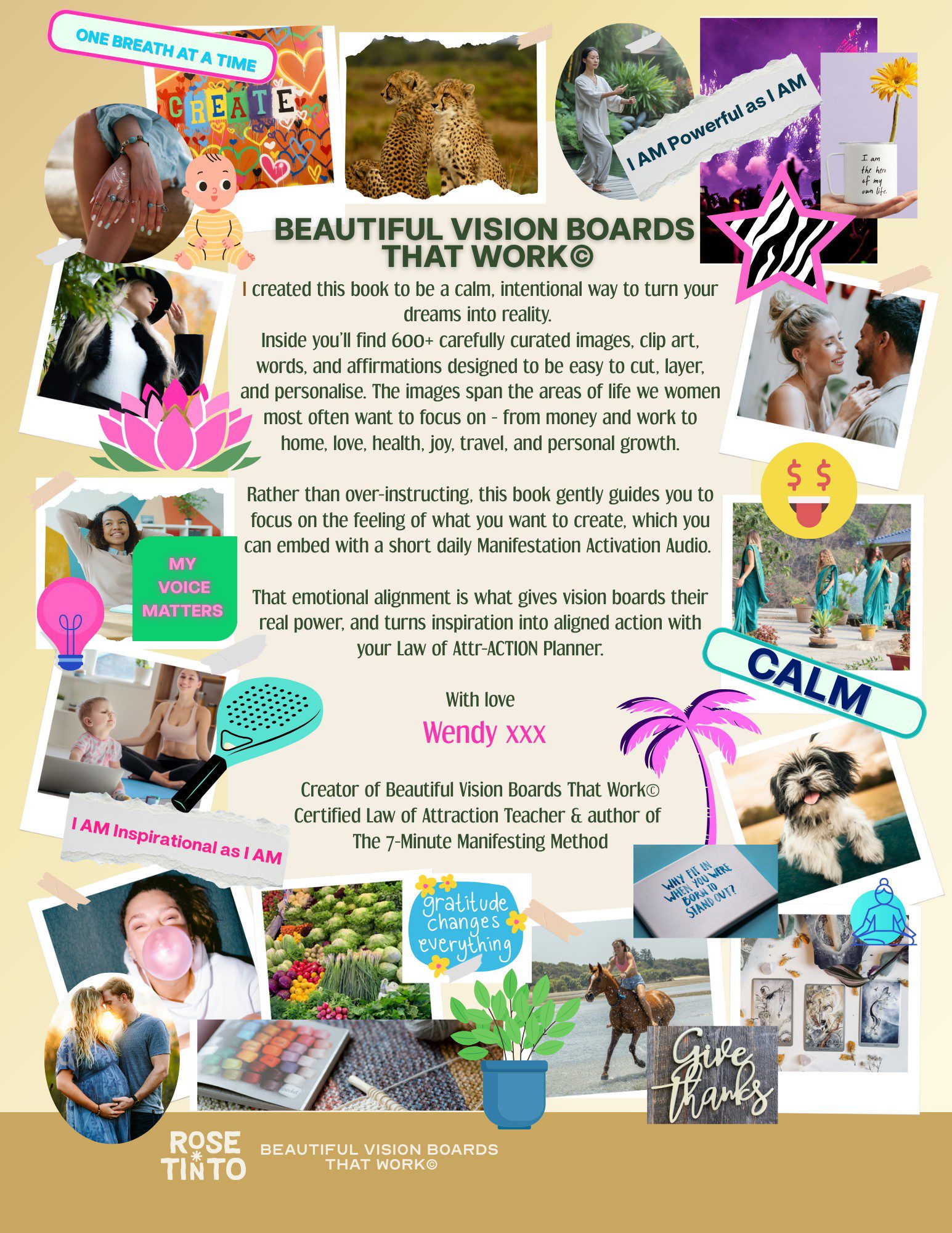 THE VISION BOARD THAT WORKS DREAM LIFE EDITION: Coach-Led Guidance to Manifest Your Dreams and Attract Love, Happiness, Health & Wealth with 600+ Curated Vision Board Images, Clip Art, Words & Affirmations (Beautiful Vision Boards That Work©)
