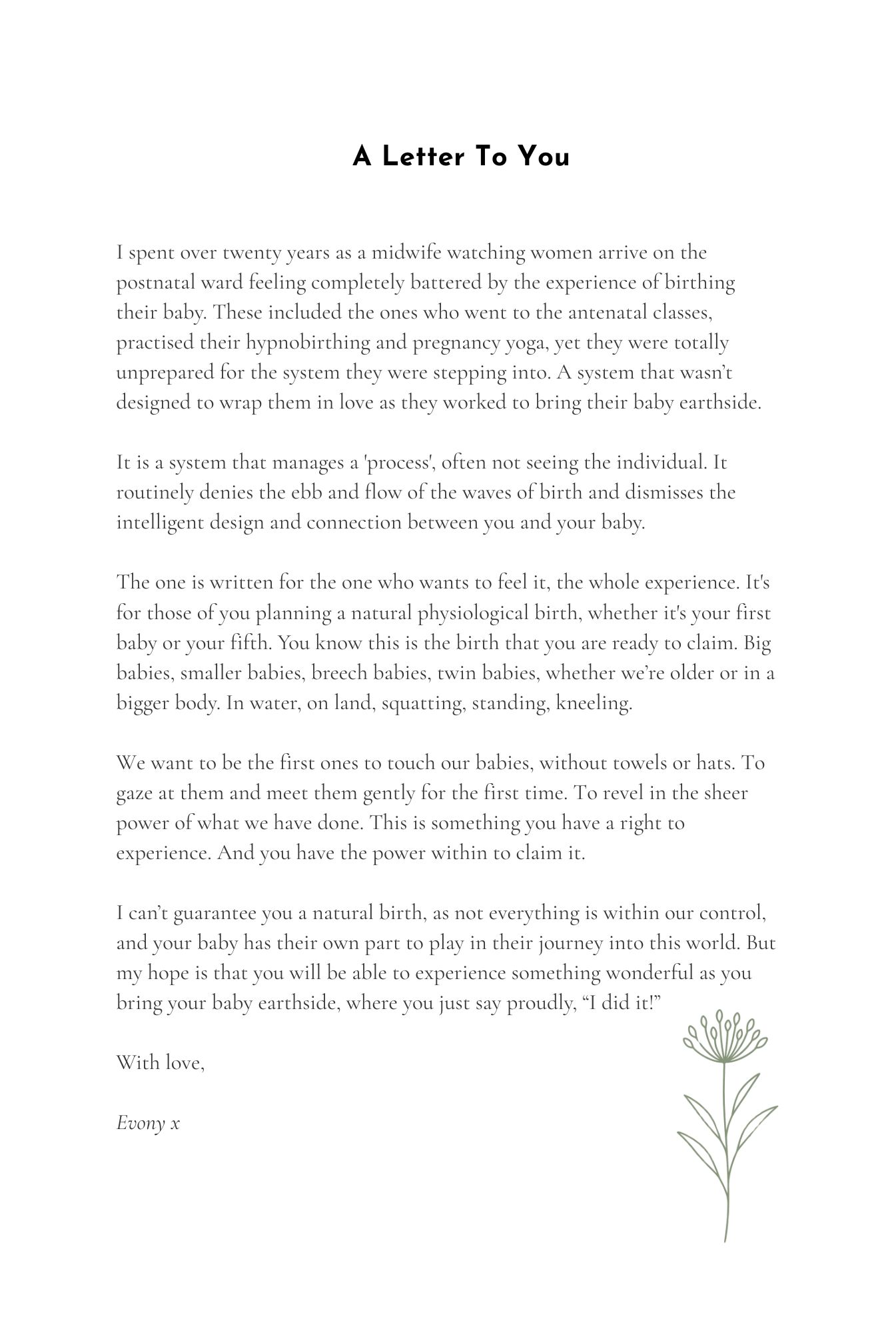 Tend Your Birth