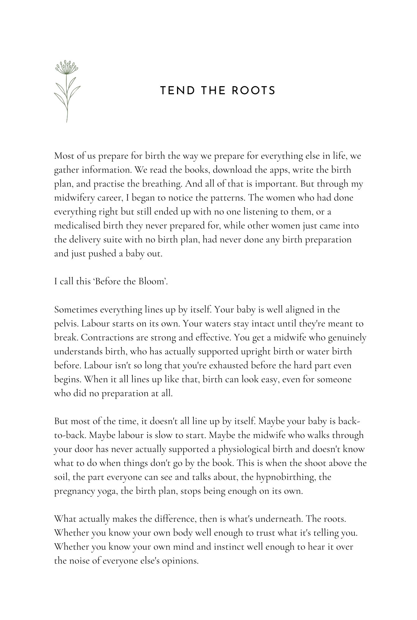 Tend Your Birth