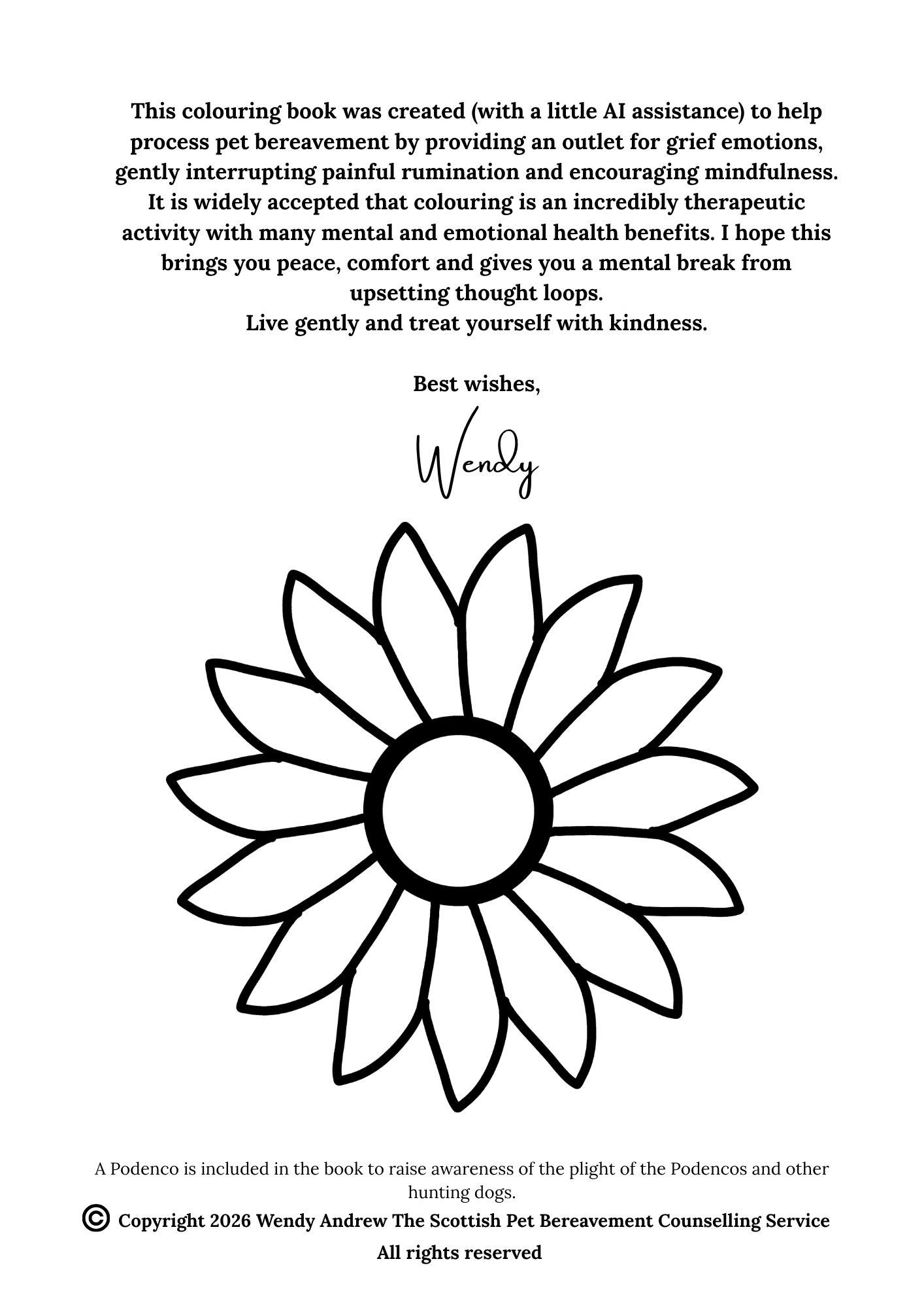 Colouring For Pet Loss