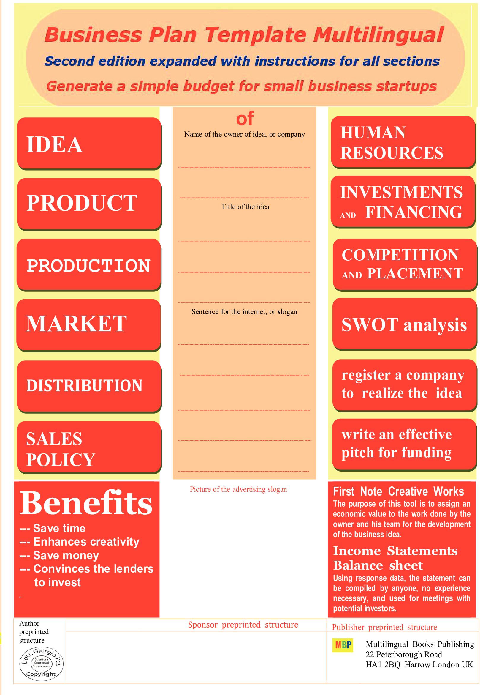 Business Plan Template Multilingual