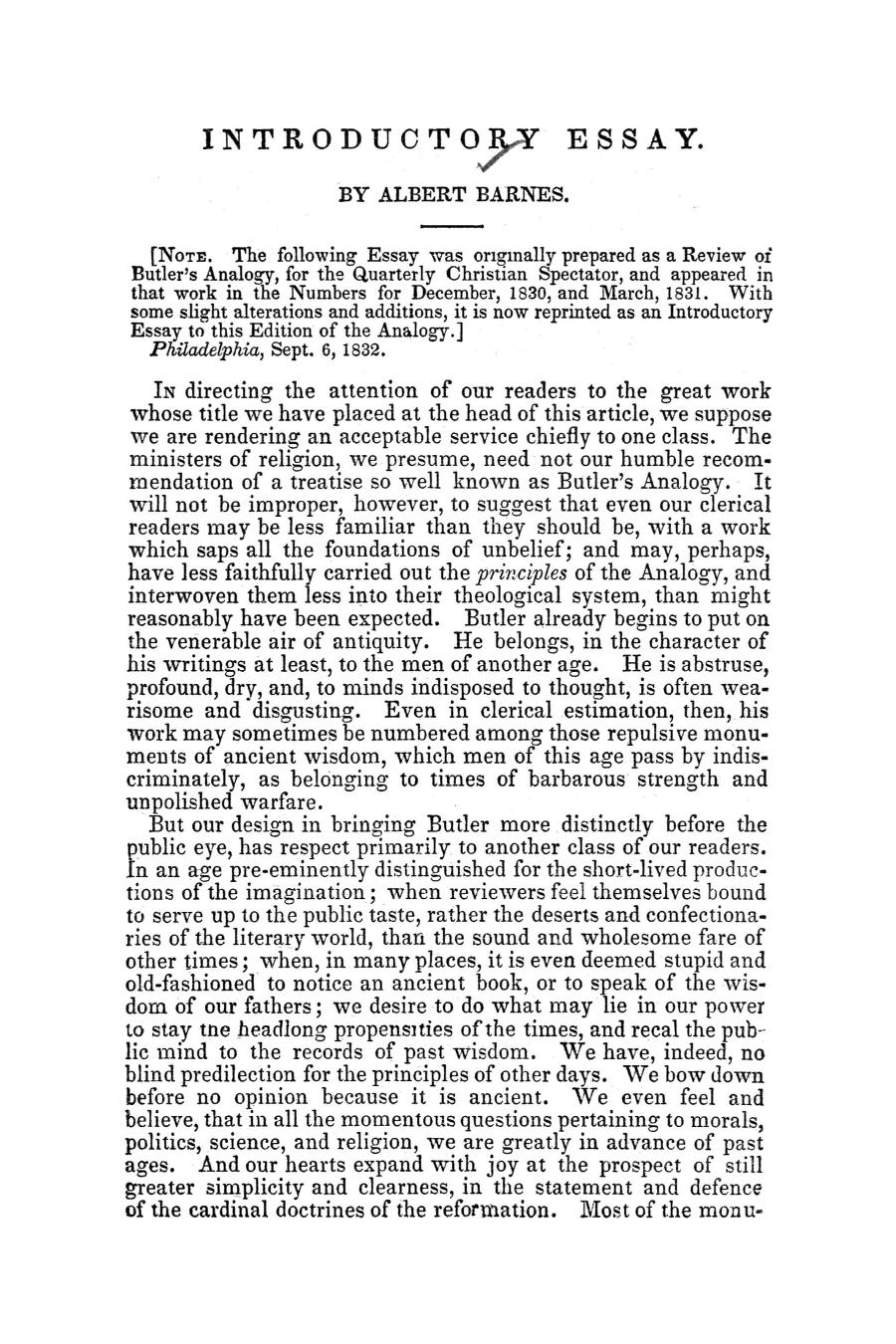 The Analogy of Religion, Natural and Revealed (1841)