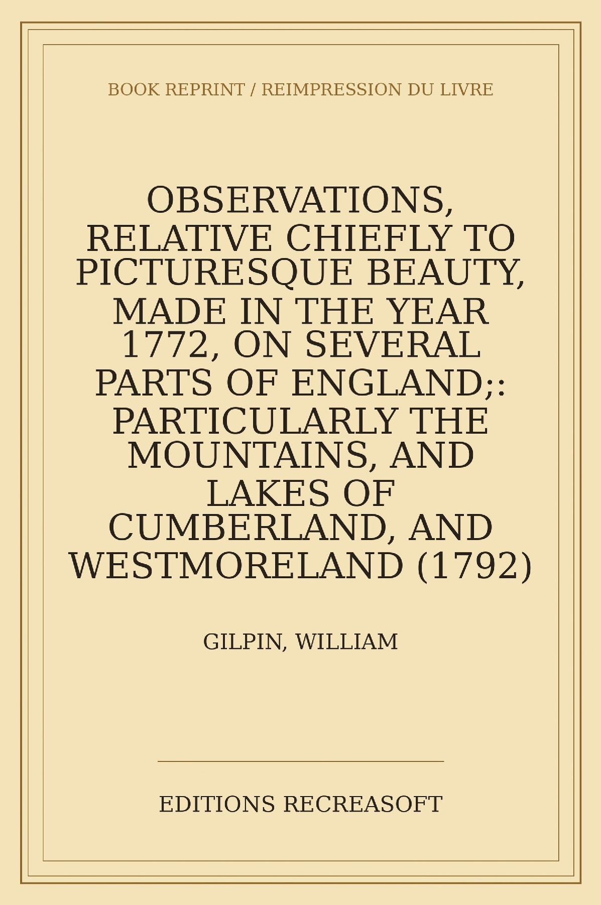 Observations on Picturesque Beauty (1792)