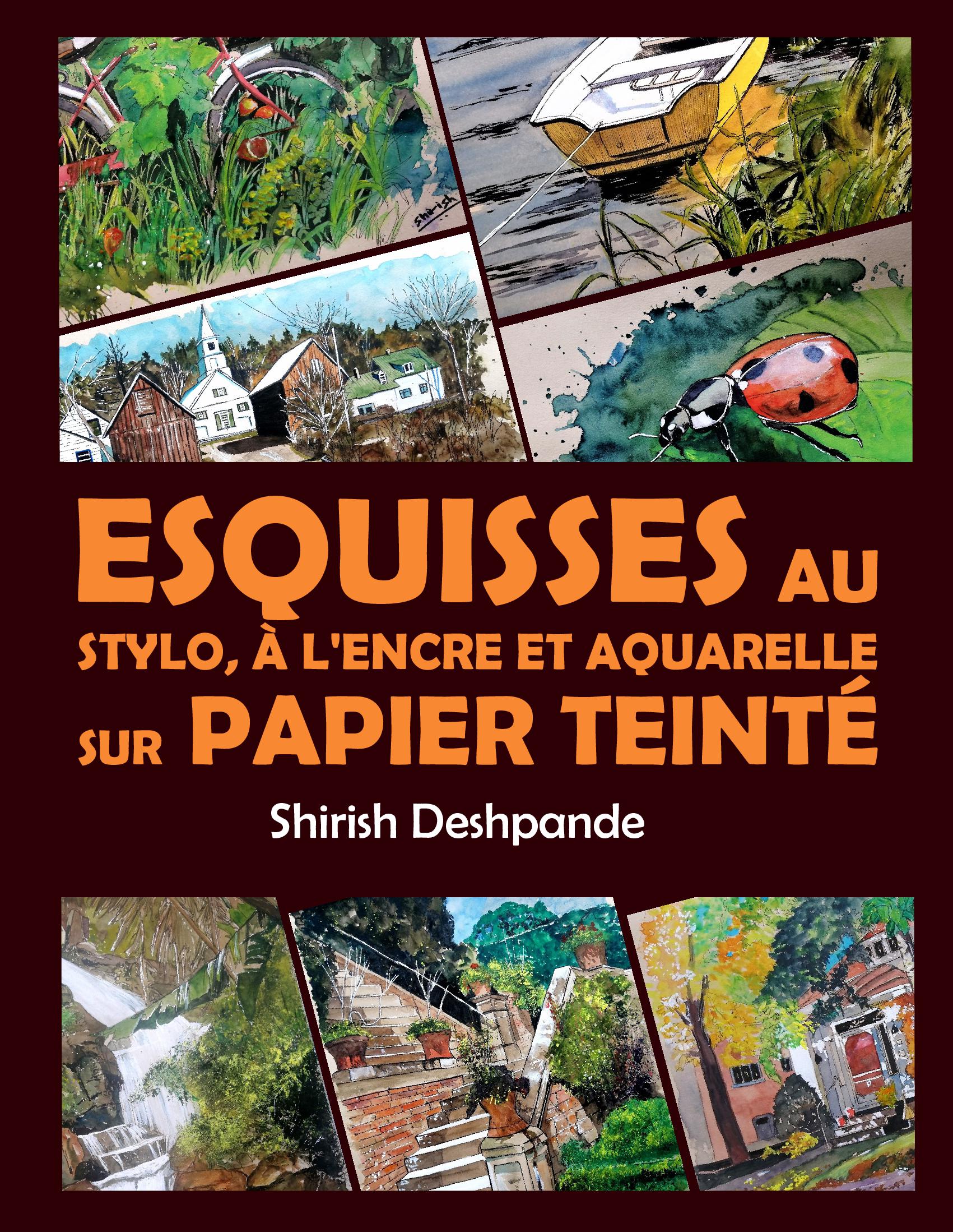 Esquisses au stylo, à l'encre et à l'aquarelle sur papier teinté: Apprendre à dessiner et peindre de merveilleuses illustrations en 10 exercices étape-par-étape